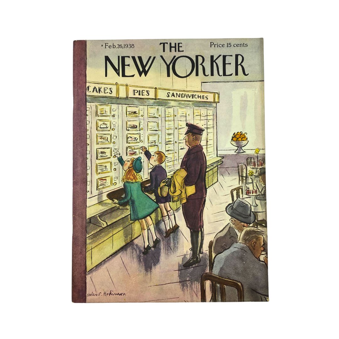 Cover of The New Yorker, February 26, 1938, featuring an illustration by Helen E. Hokinson, VG condition