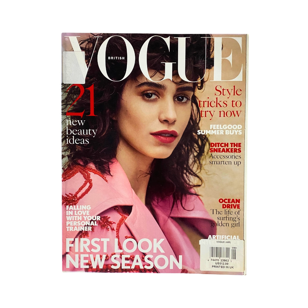 Cover of Vogue UK Magazine August 2017 featuring Mica Argañaraz, showcasing a stunning fashion editorial in a vintage publication.