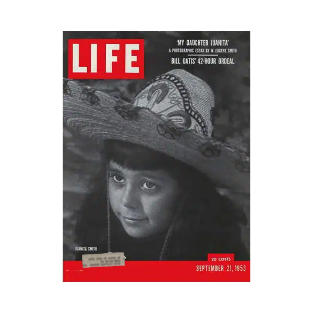 Vintage Life Magazine Cover from September 21, 1953 featuring a photograph of Juanita Smith, showcasing mid-20th century photography and culture.