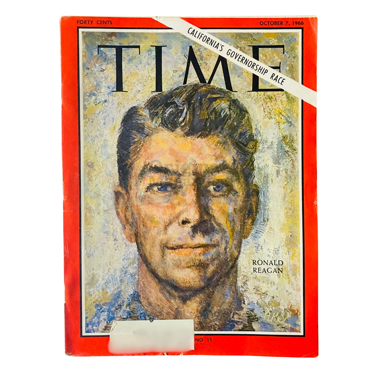 Time Magazine October 7 1966 cover featuring Ronald Reagan, showcasing a vintage portrayal of the future president during his rise to fame.