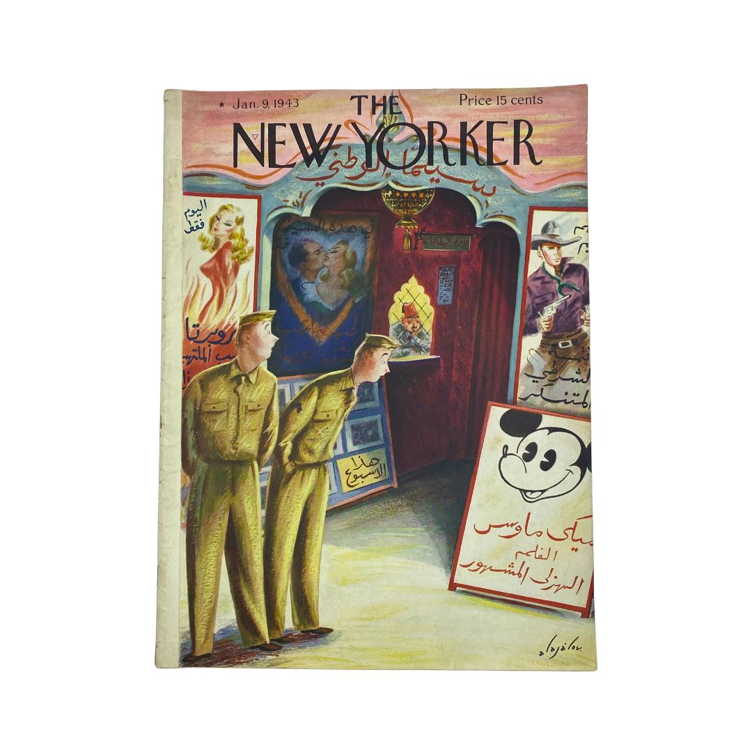 Cover of The New Yorker, January 9, 1943, featuring artwork by Constantin Alajalov, in very good (VG) condition