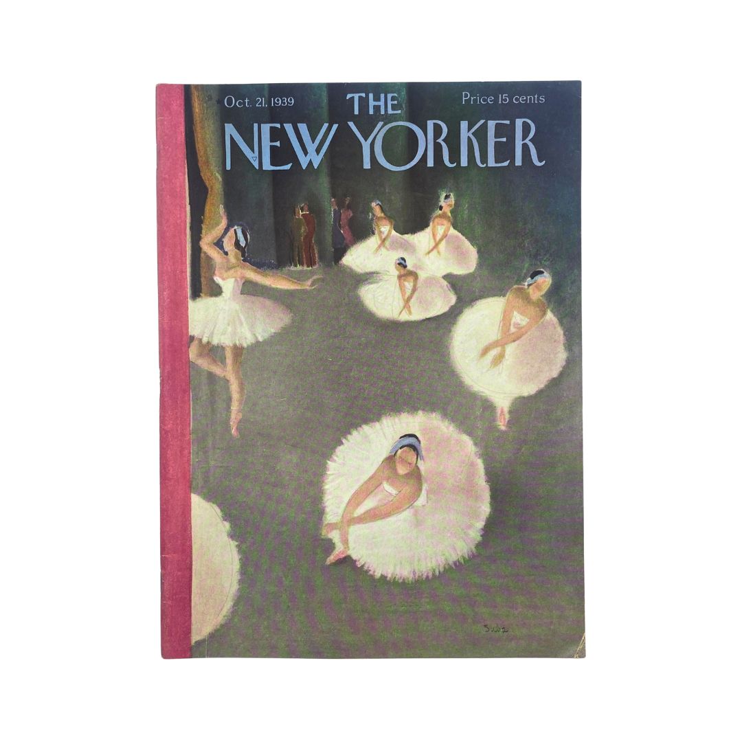 The New Yorker, October 21, 1939: Complete magazine with cover artwork by Susanne Suba.