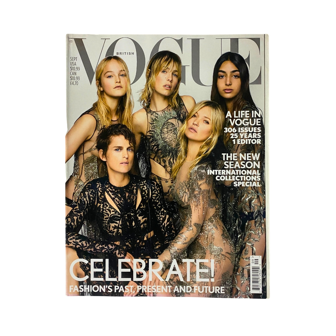 Vogue UK Magazine September 2017 Kate Moss, Stella Tennant Cover No Label VG