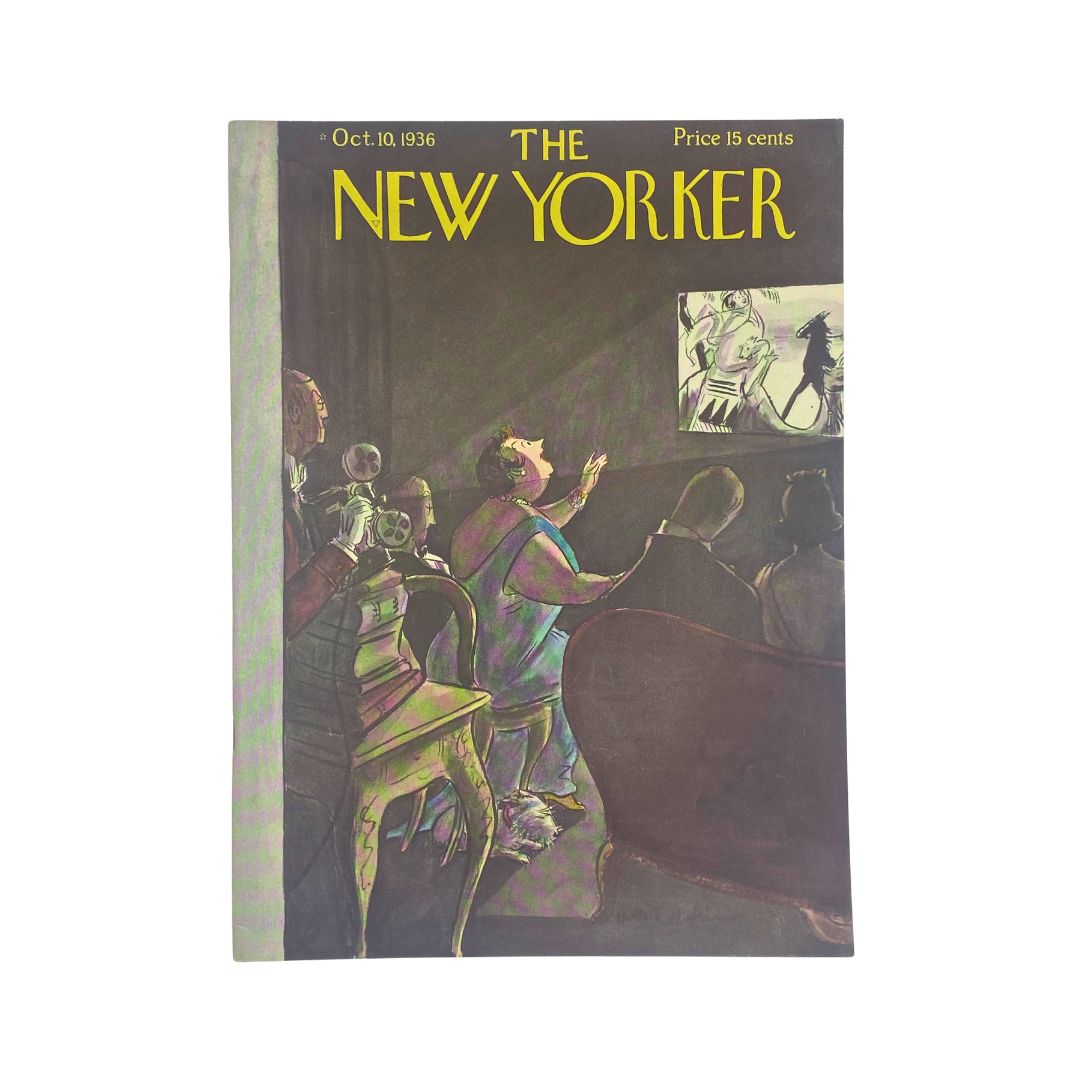 Cover of The New Yorker, October 10, 1936, featuring an illustration by Helen E. Hokinson, VG condition