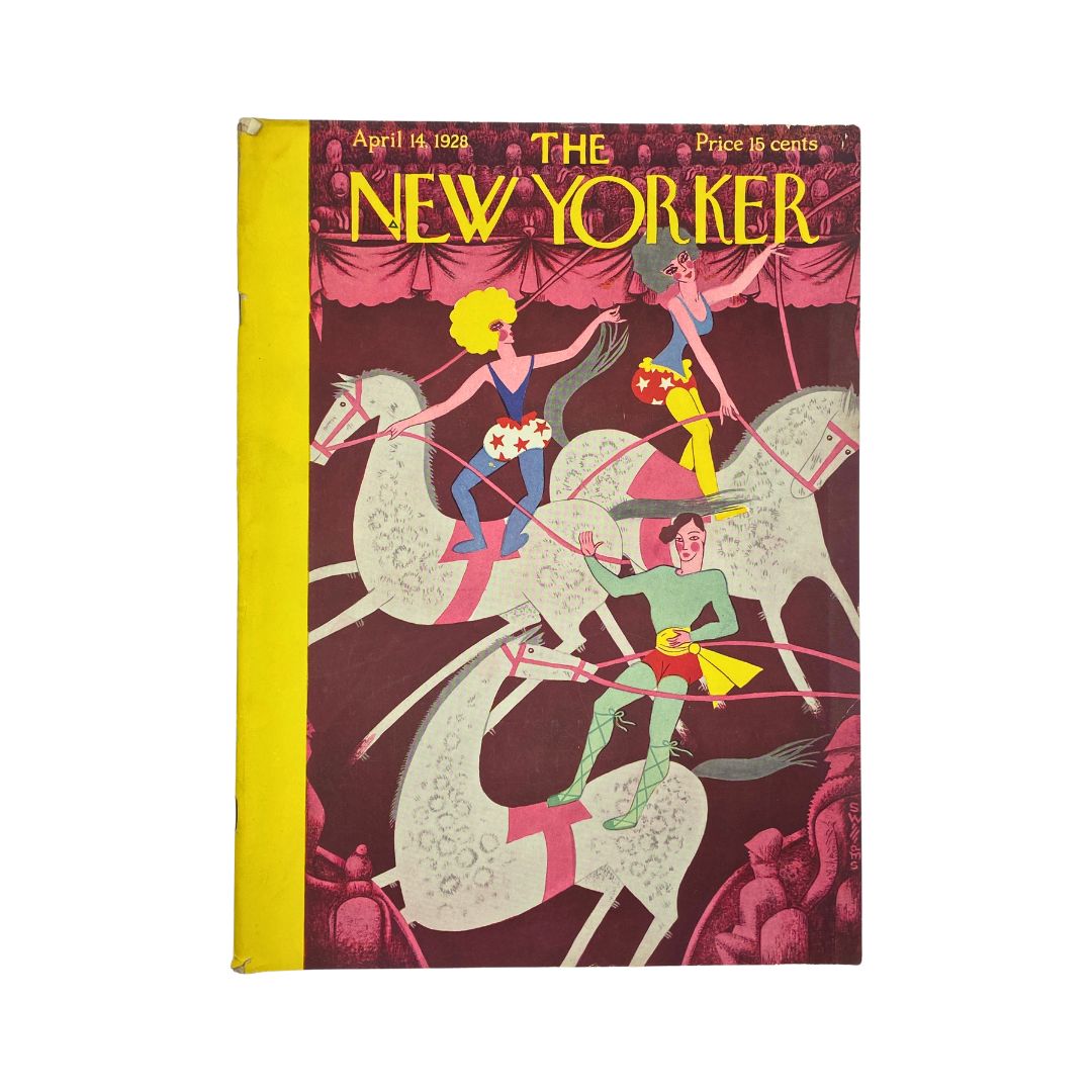 Cover of The New Yorker, April 14, 1928, featuring Sue Williams