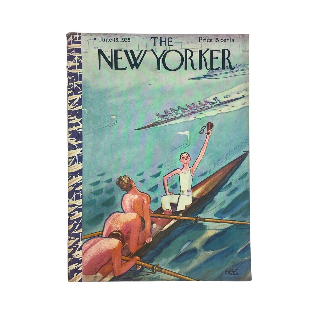 The New Yorker, June 15, 1935: Complete magazine with cover artwork by Garrett Price in VG condition.