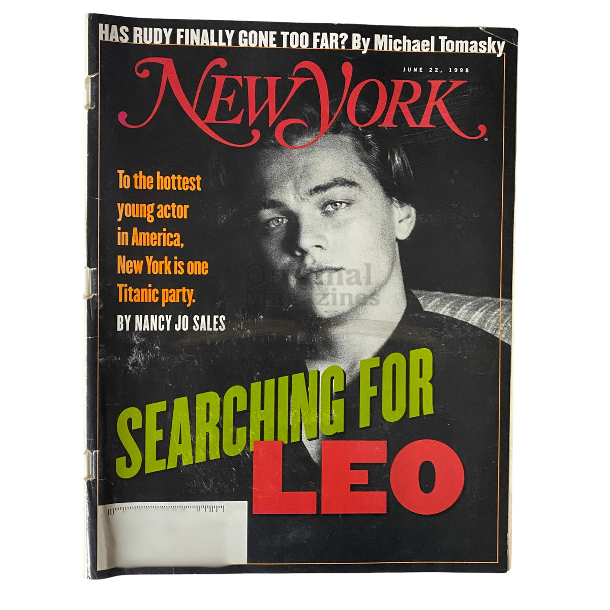 New York Magazine June 22, 1998 Leonardo DiCaprio Cover