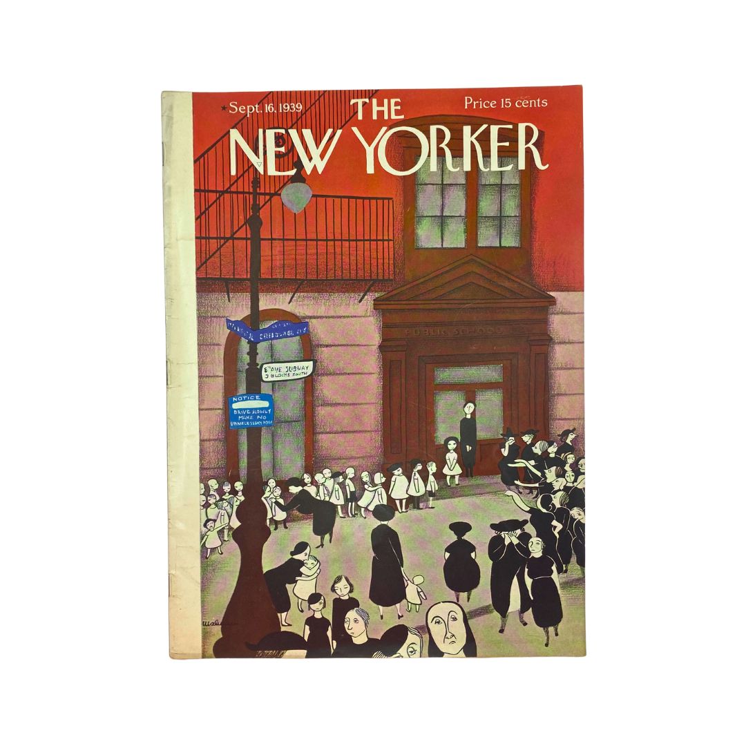Cover of The New Yorker, September 16, 1939, featuring an illustration by Christina Malman, VG condition