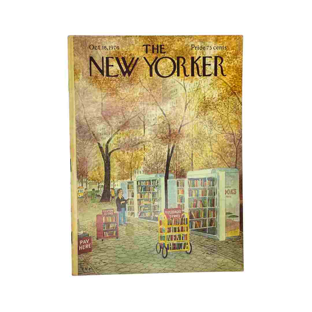 The New Yorker Complete Magazine October 18, 1976 Charles E. Martin Cover VG