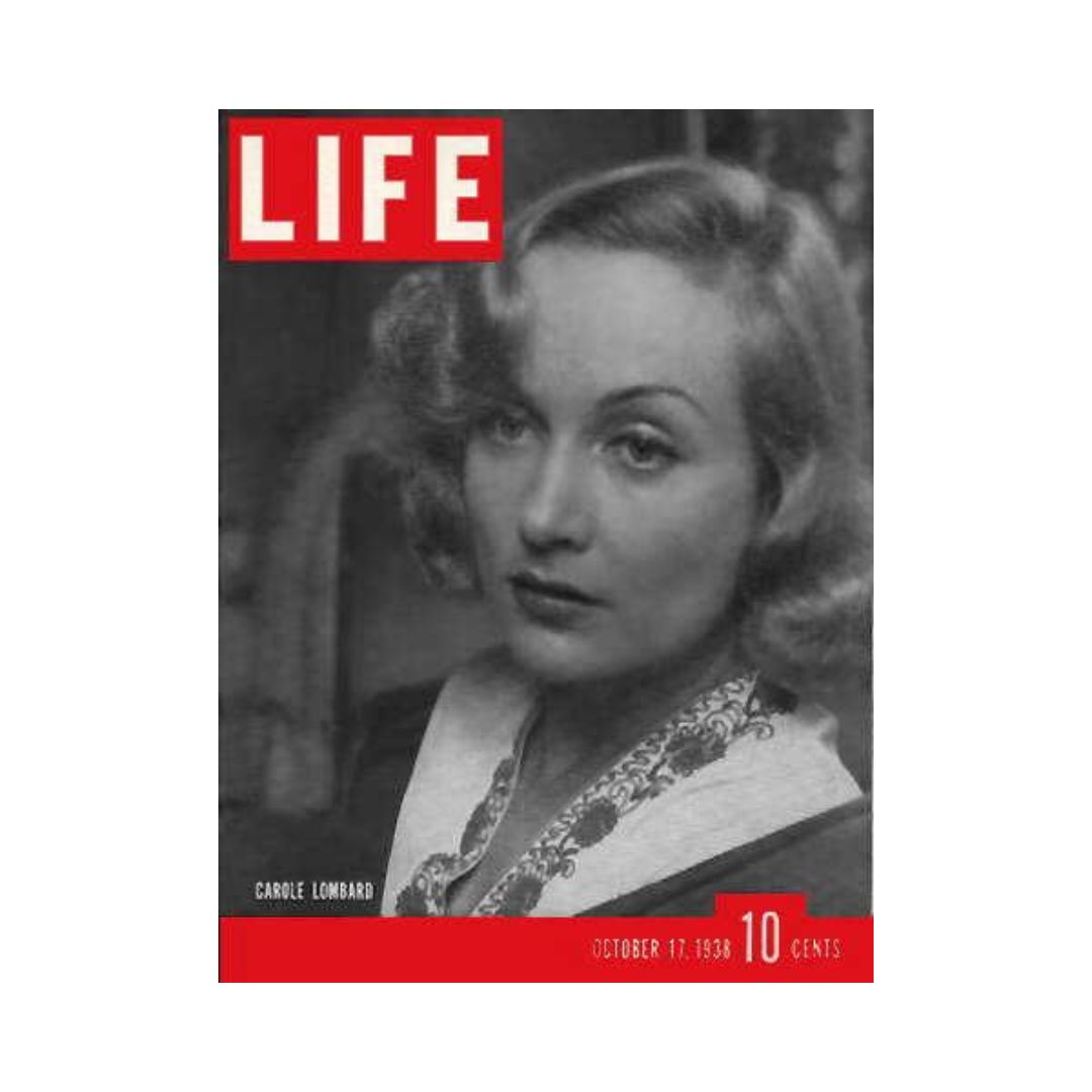 Life Magazine October 17, 1938 Featuring Carole Lombard - Classic Hollywood Collectible