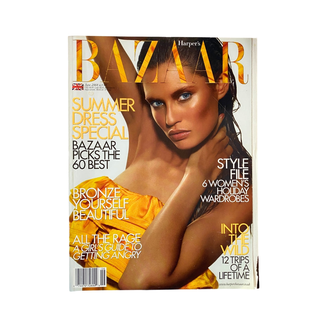 Harper's Bazaar UK Magazine June 2008 Bianca Balti Cover No Label VG