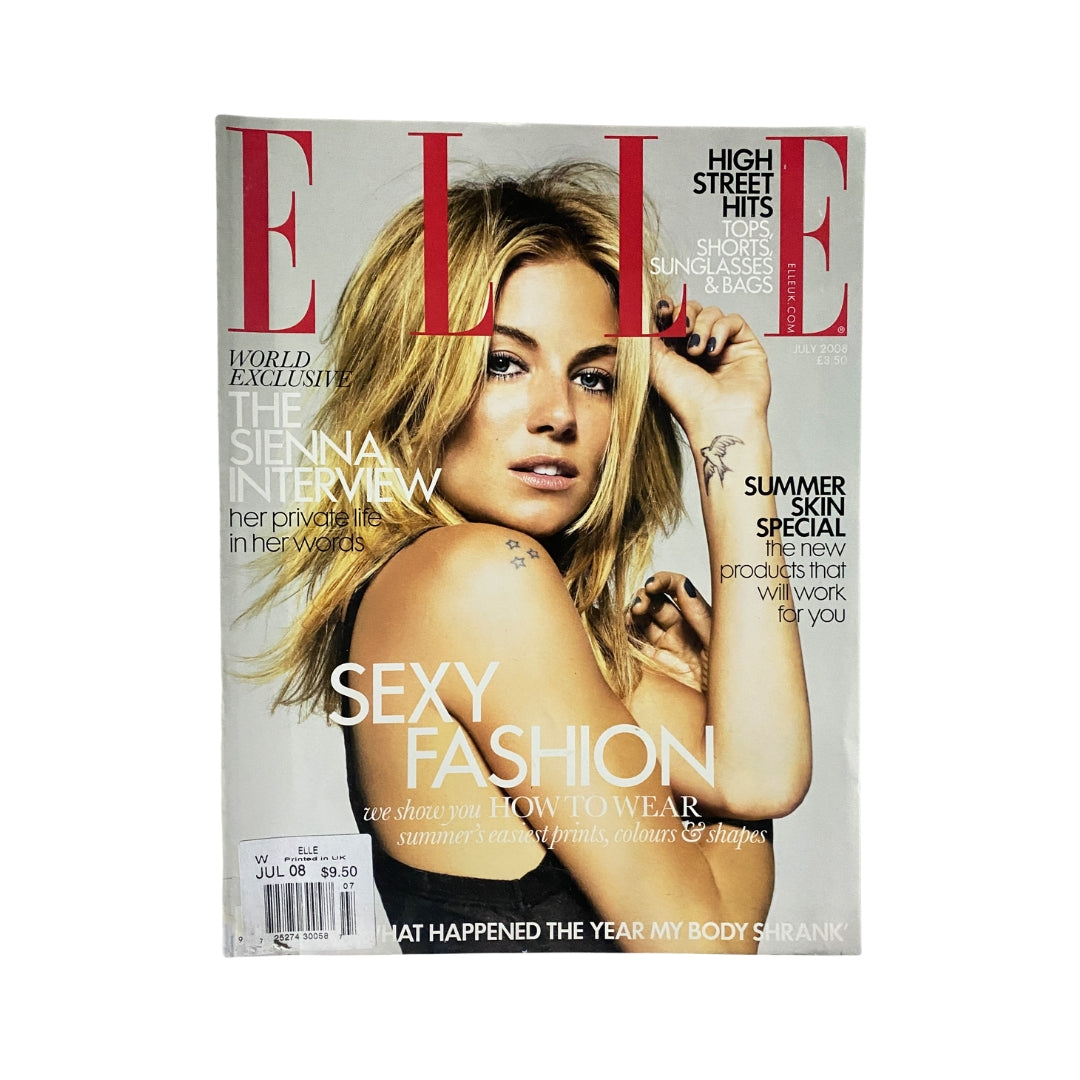Elle UK Magazine July 2008 Sienna Miller Cover No Label VG