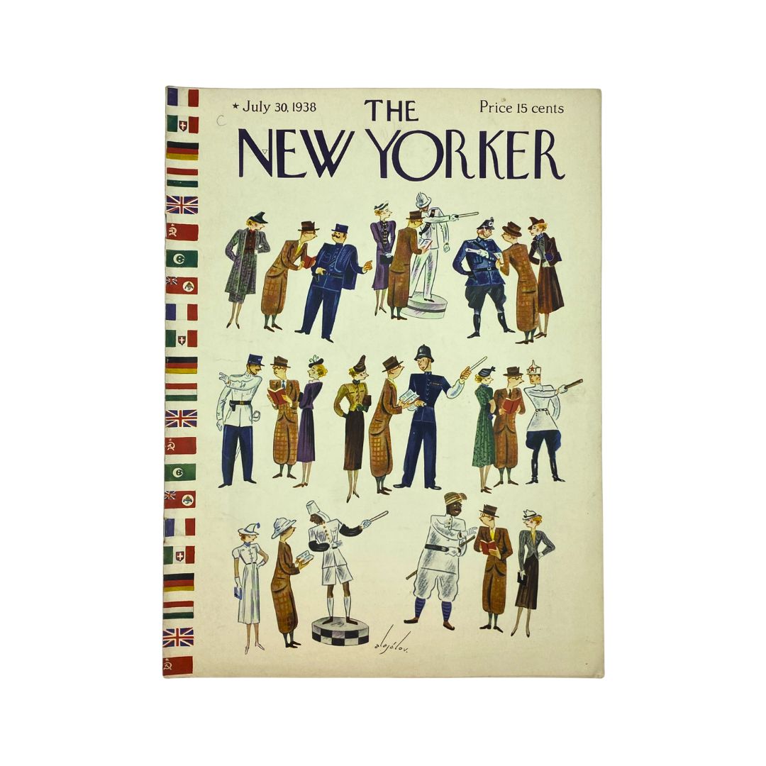 Cover of The New Yorker, July 30, 1938, featuring an illustration by Constantin Alajalov, VG condition