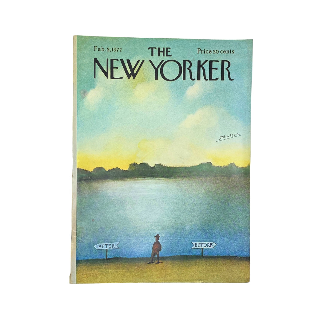 The New Yorker Complete Magazine February 5, 1972 Saul Steinberg Cover VG