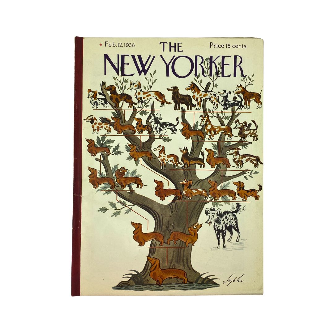 The New Yorker, February 12, 1938: Complete magazine with cover artwork by Constantin Alajalov in VG condition.