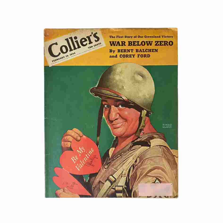 Vintage Collier's Magazine February 19, 1944 Ronald McLeod Cover