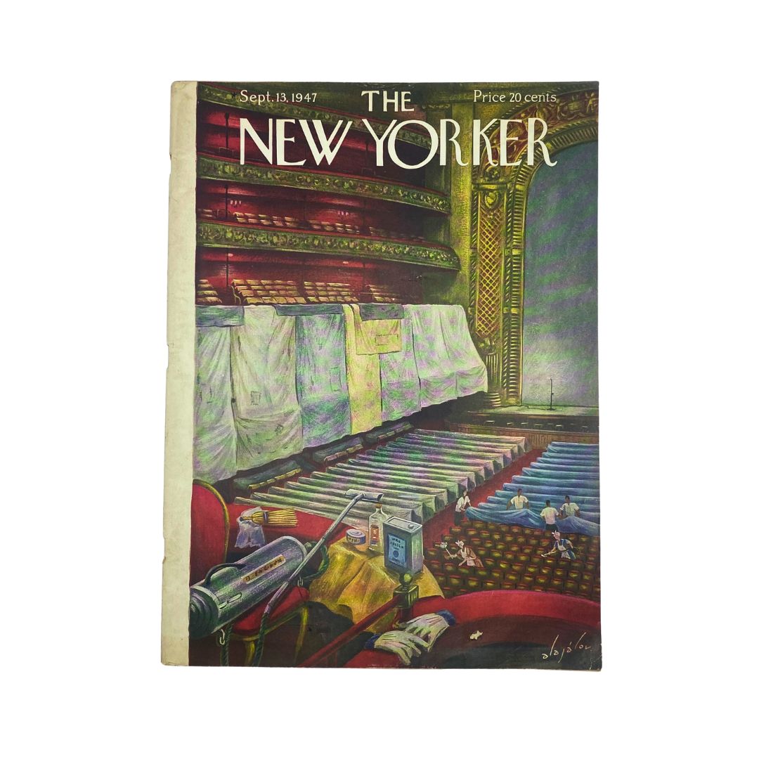 The New Yorker, September 13, 1947: Complete magazine with cover artwork by Constantin Alajalov, in VG condition