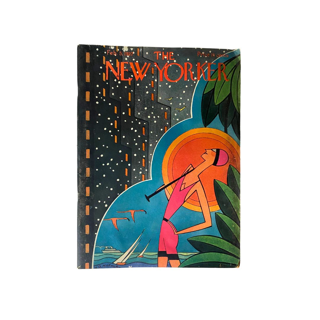 Cover of The New Yorker, February 5, 1927, featuring artwork by Hans O. Hofmann