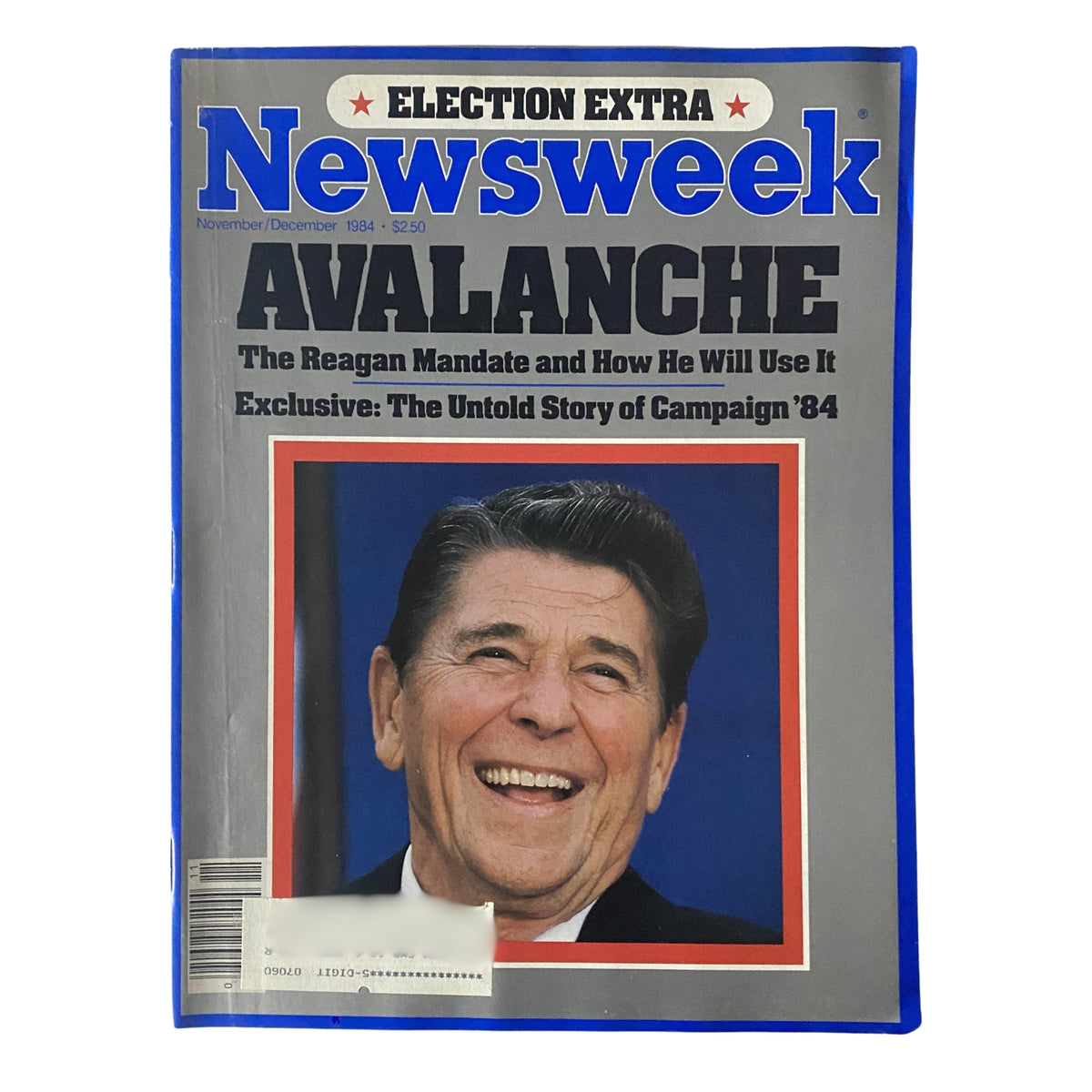 Newsweek Magazine November December 1984 featuring Ronald Reagan on the cover, highlighting his presidency during the 1984 election cycle.