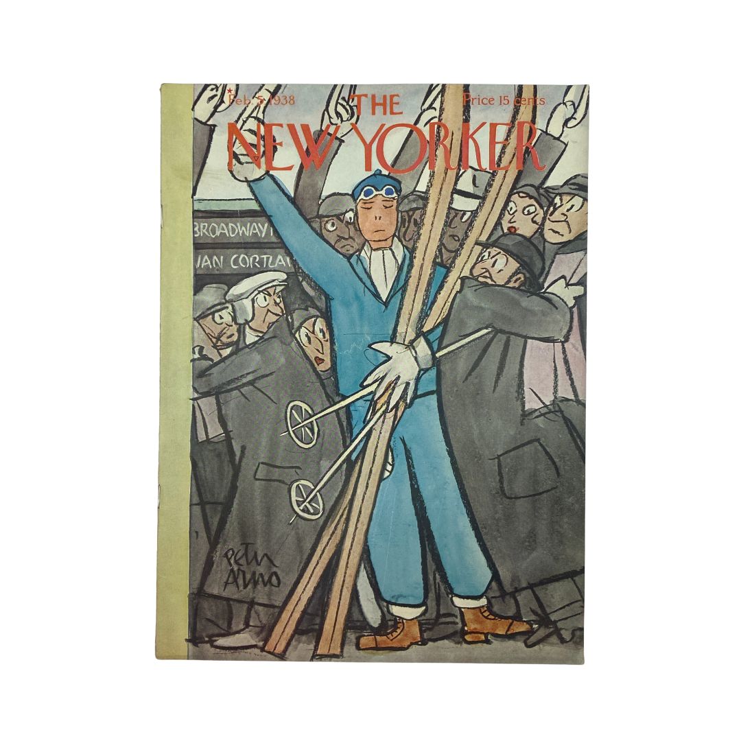 Cover of The New Yorker, February 5, 1938, featuring artwork by Peter Arno, in very good (VG) condition