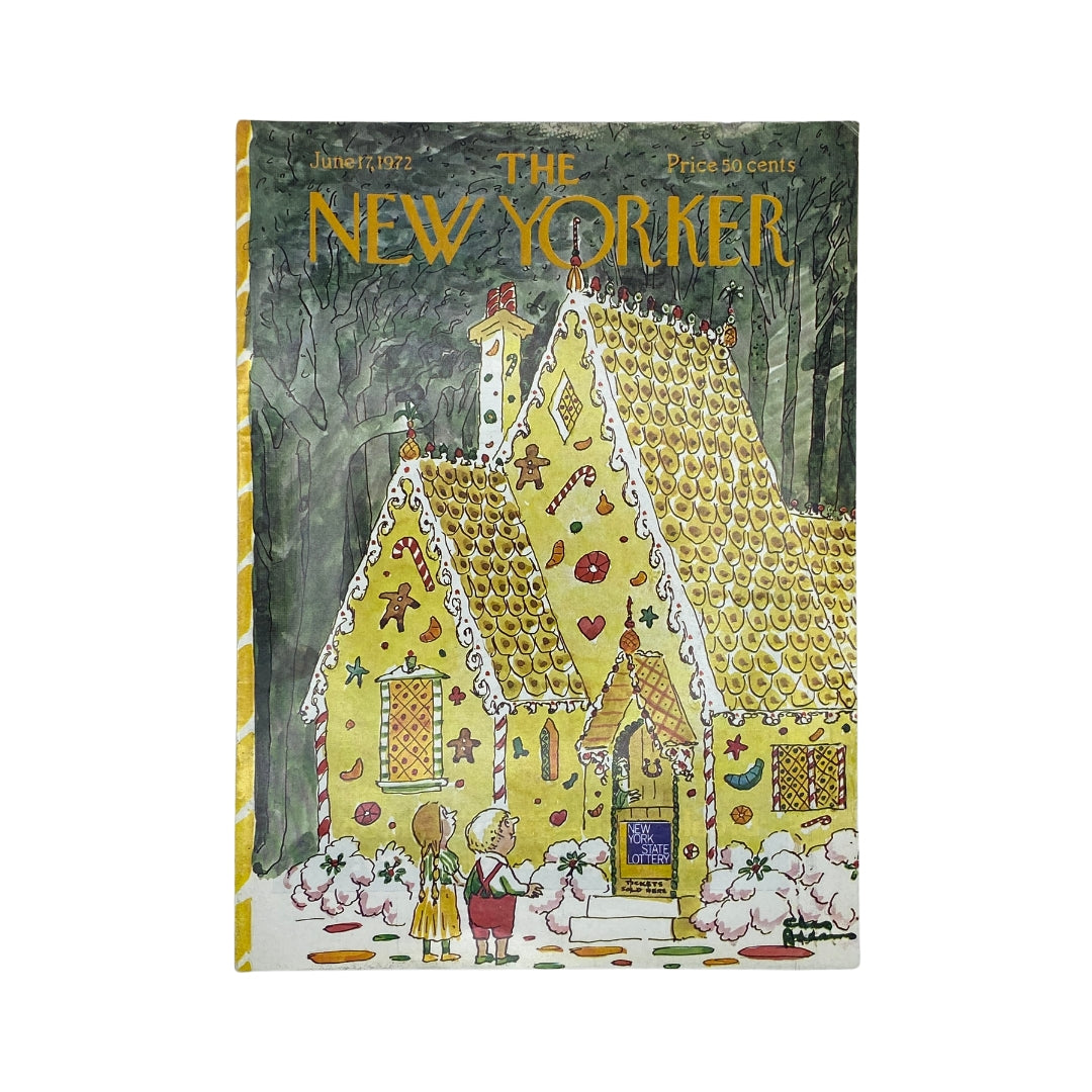 The New Yorker Complete Magazine June 17, 1972 Chas Addams Cover No Label