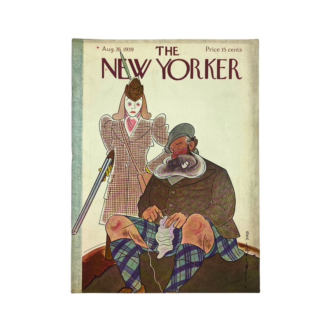 Cover of The New Yorker, August 26, 1939, featuring an illustration by Rea Irvin