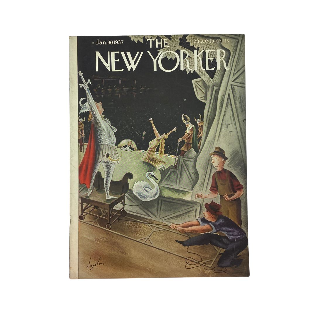 Cover of The New Yorker, January 30, 1937, featuring an illustration by Constantin Alajalov, VG condition