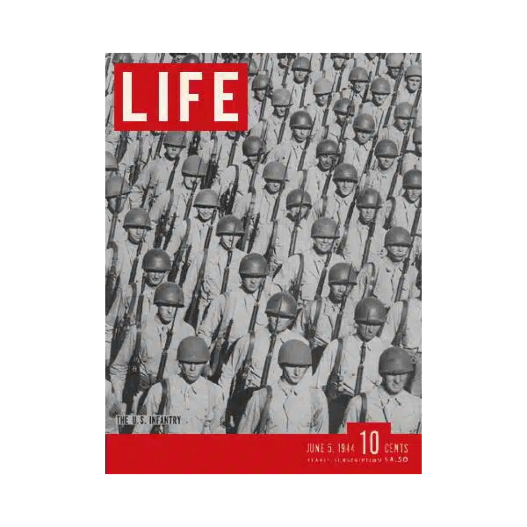Life Magazine June 5, 1944 - U.S. Army Infantry Coverage of D-Day and WWII Events