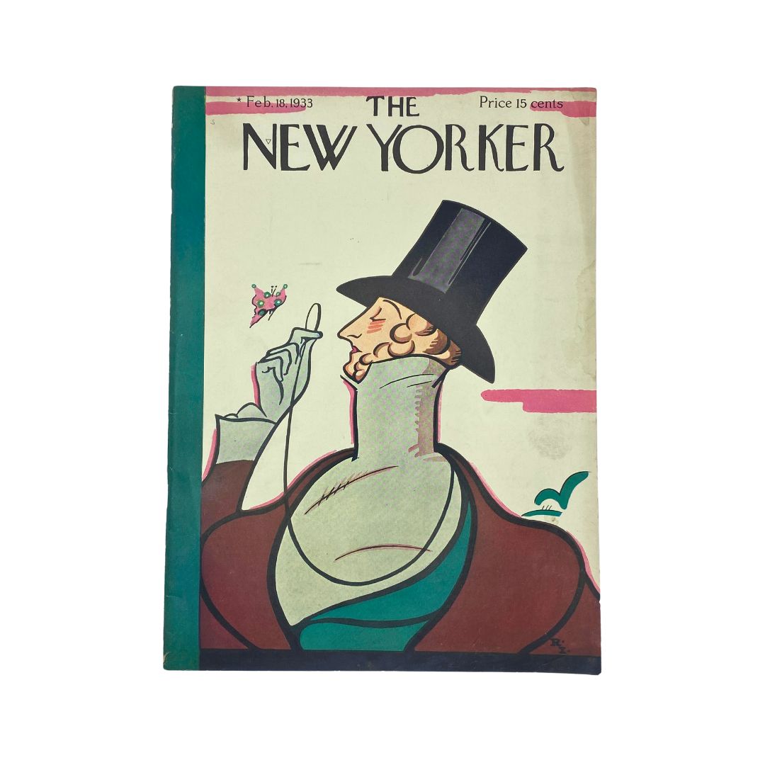 Cover of The New Yorker, February 18, 1933, featuring artwork by Rea Irvin