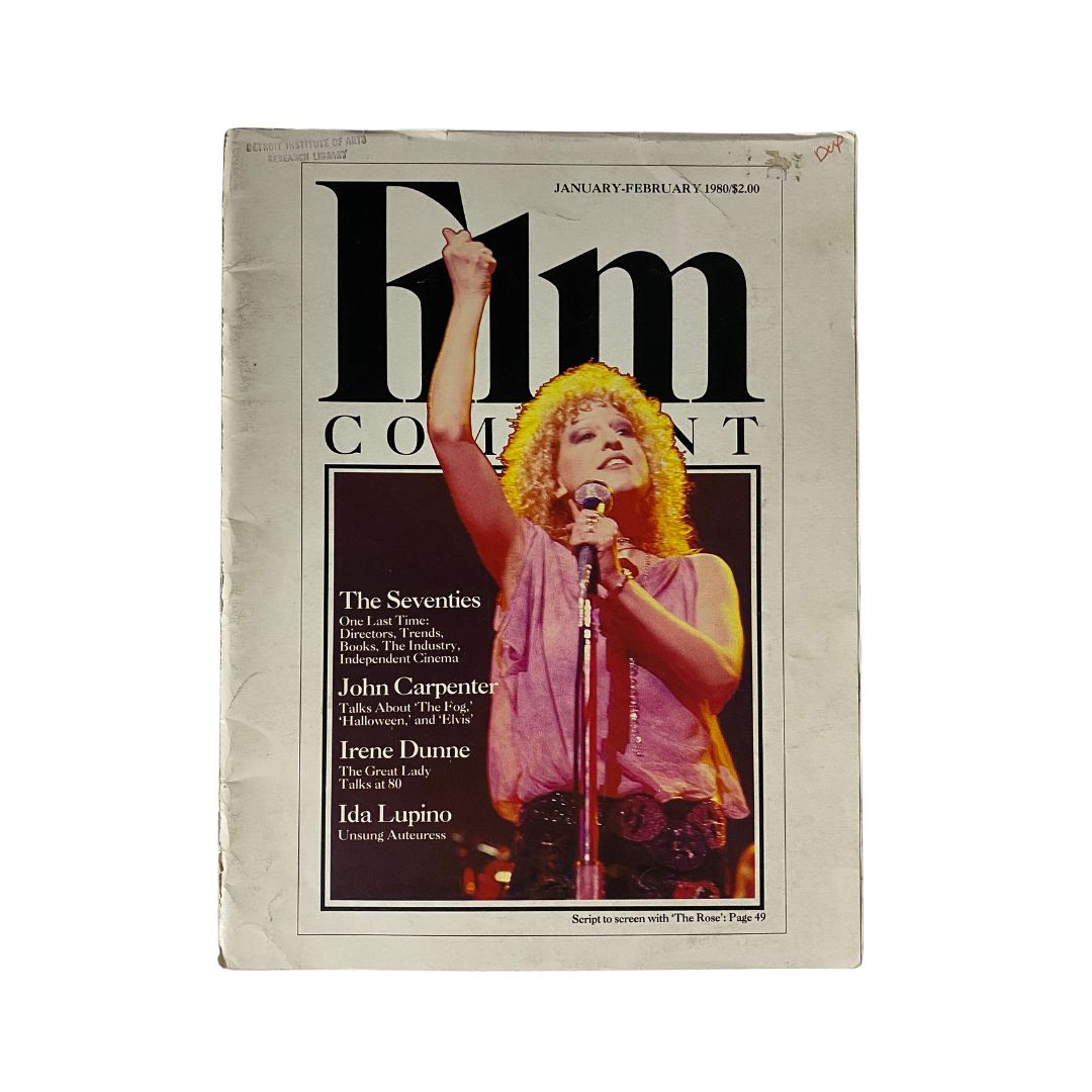 Vintage Film Comment Magazine January 1980 Bette Midler No Label