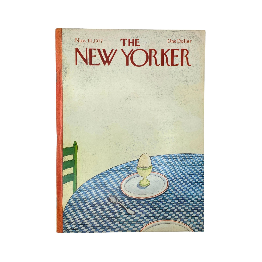 The New Yorker Complete Magazine November 14, 1977 Pierre Le-Tan Cover No Label