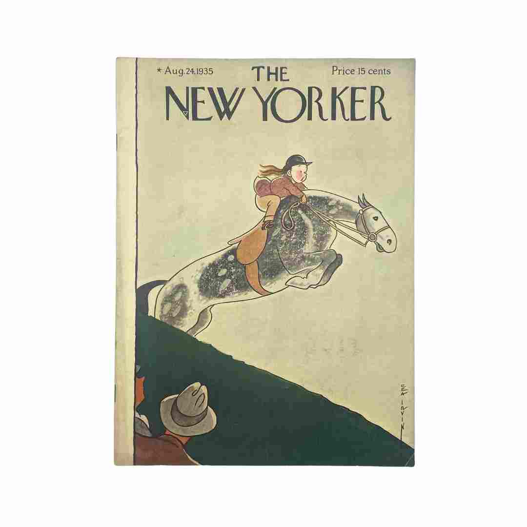Cover of The New Yorker, August 24, 1935, featuring artwork by Rea Irvin