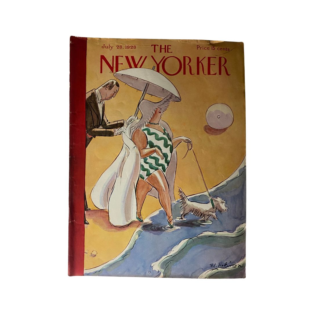 Cover of The New Yorker, July 28, 1928, featuring artwork by Helen E. Hokinson