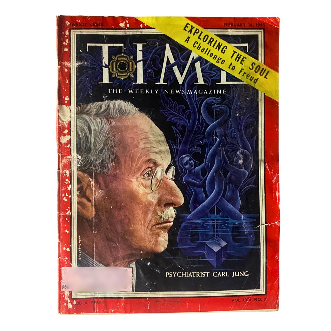 Cover of Time Magazine, February 14, 1955, Vol. 65, No. 7, featuring Psychiatrist Carl Jung
