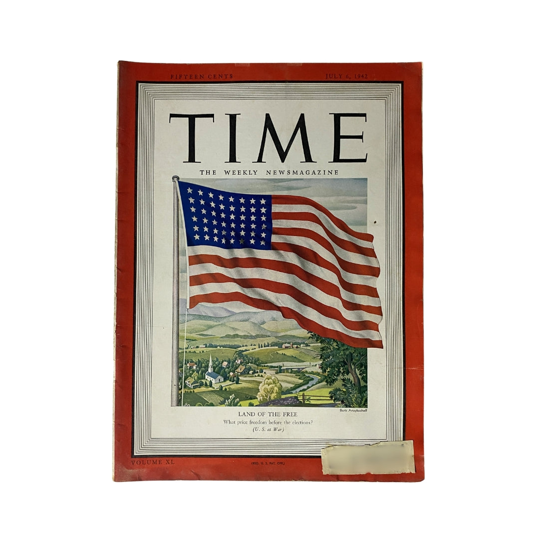 Vintage Time Magazine July 6, 1942 The Land of the Tree, U.S. at War