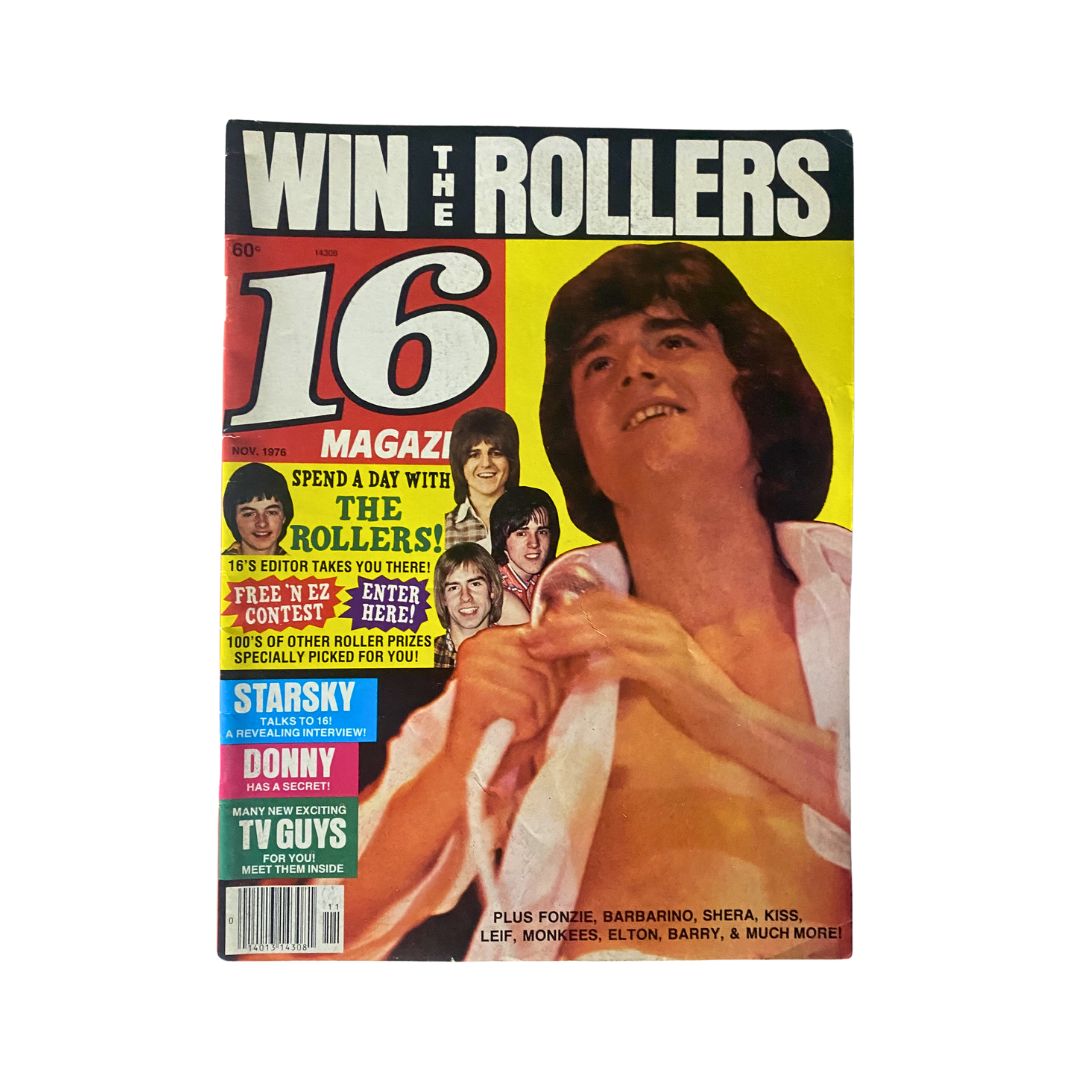 Vintage 16 Magazine November 1976 Barry Manilow, David Soul w Poster No Label