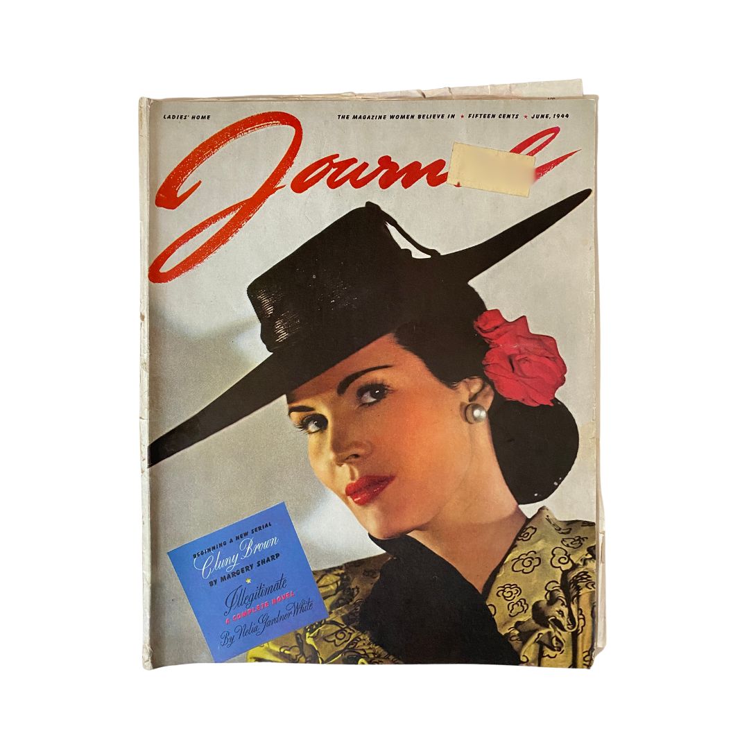 Ladies' Home Journal Magazine June 1944 Eluny Brown by Margery Sharp GD Interior