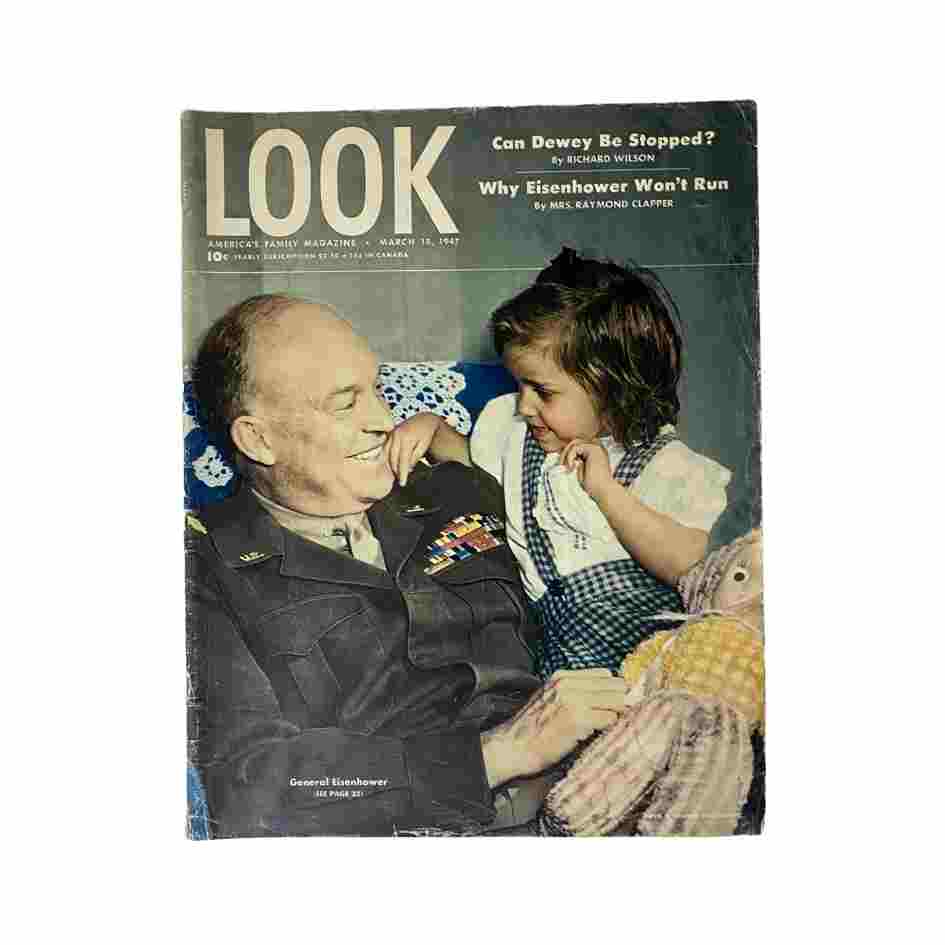 Vintage Look Magazine March 18, 1947 General Dwight D. Eisenhower