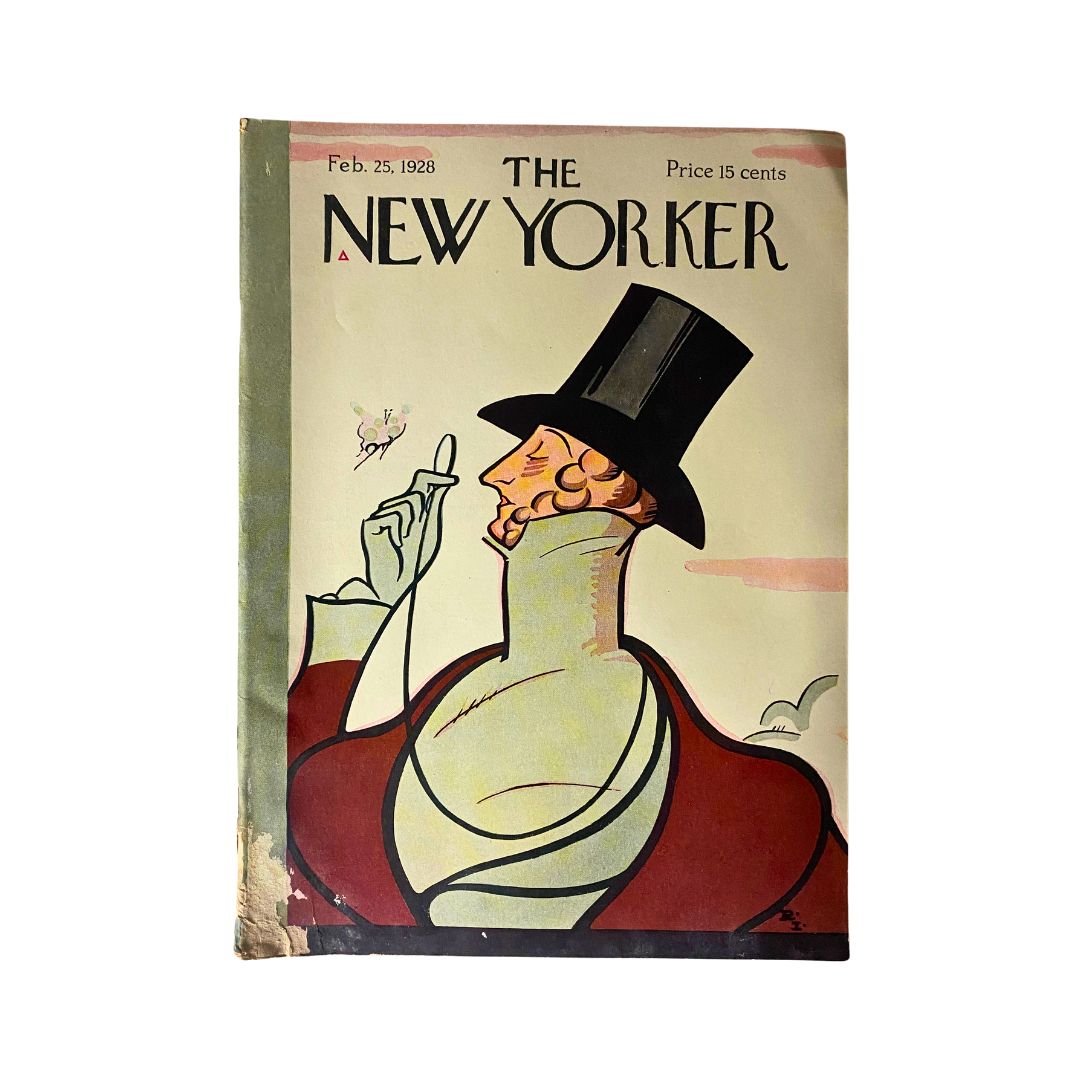 Cover of The New Yorker, February 25, 1928, featuring artwork by Rea Irvin
