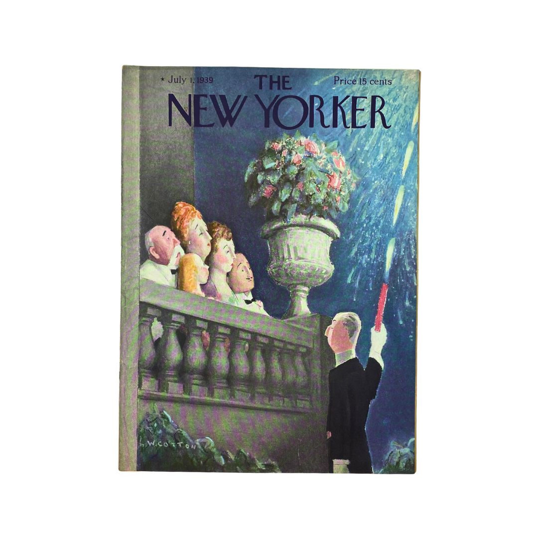 Cover of The New Yorker, July 1, 1939, featuring an illustration by William Cotton, VG condition
