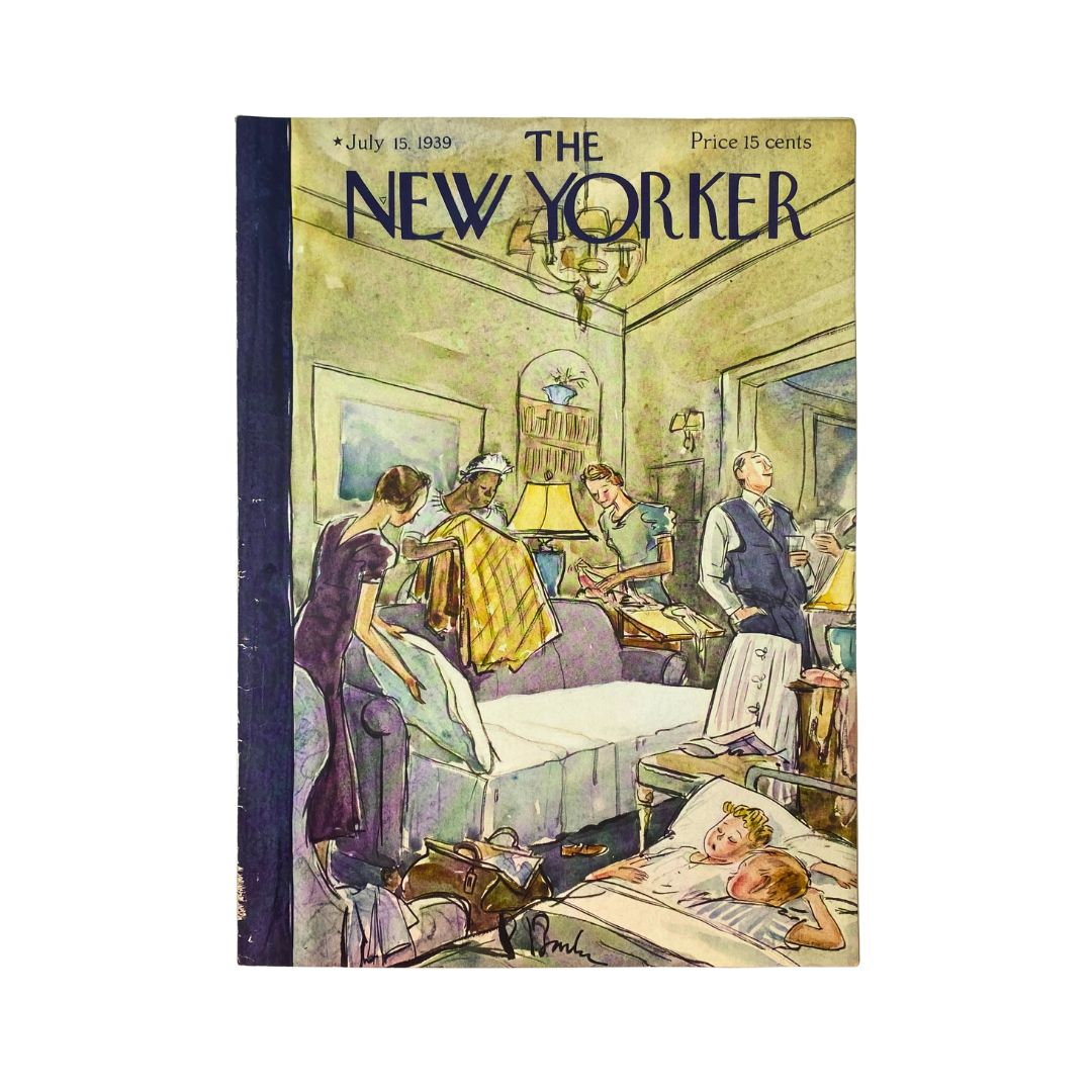 Cover of The New Yorker, July 15, 1939, featuring an illustration by Perry Barlow, VG condition