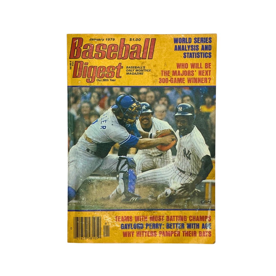 VTG Baseball Digest Magazine January 1979 featuring Graig Nettles and Reggie Jackson on the cover, showcasing vintage baseball nostalgia.