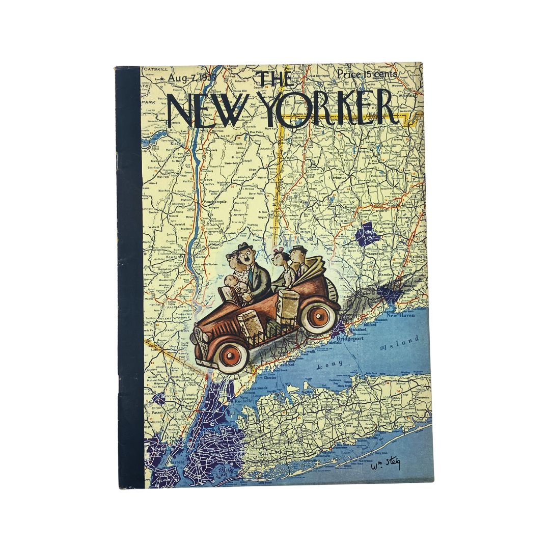 Cover of The New Yorker, August 7, 1937, featuring artwork by William Steig, in very good (VG) condition