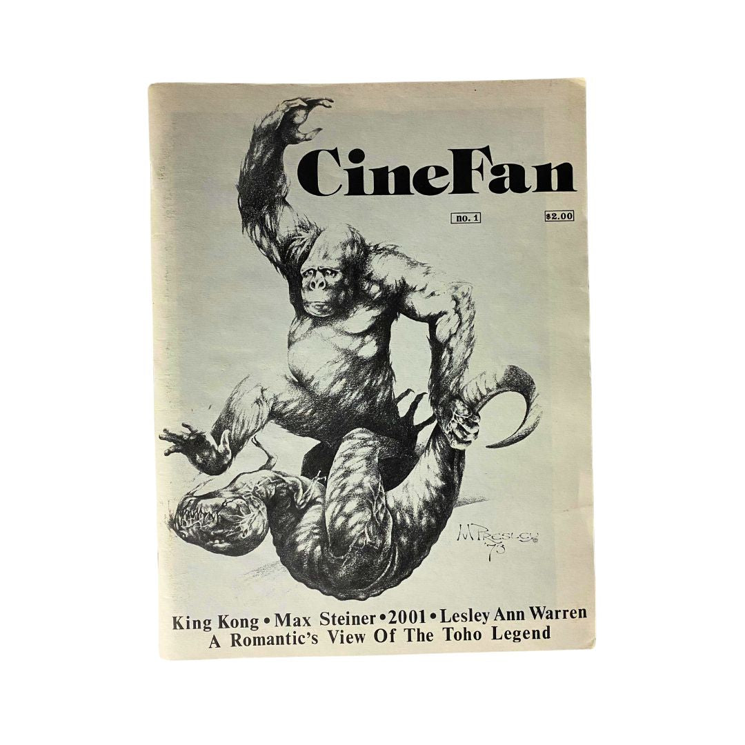 VTG CineFan Magazine July 1974 Cover displaying King Kong and Lesley Ann Warren, showcasing vintage cinema art.