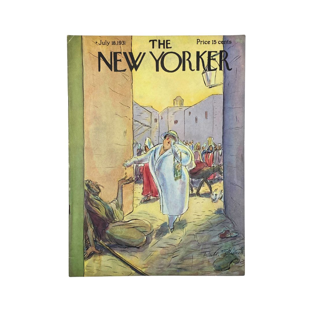 Cover of The New Yorker, July 18, 1931, featuring artwork by Helen E. Hokinson, in very good (VG) condition