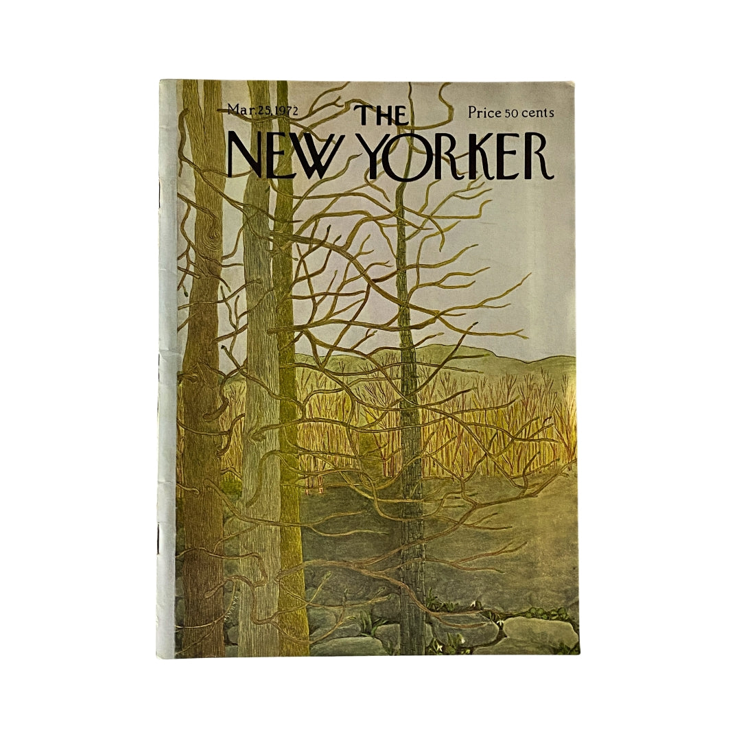 The New Yorker Complete Magazine March 25, 1972 Ilonka Karasz Cover No Label VG