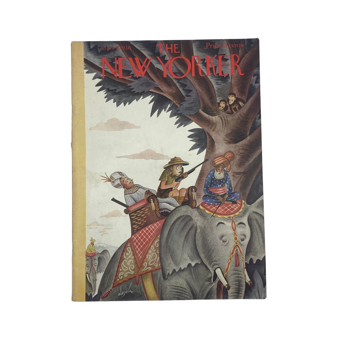Cover of The New Yorker, January 4, 1936, featuring an illustration by Constantin Alajalov, VG condition