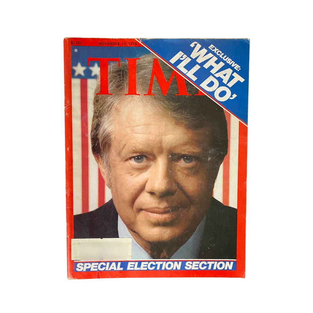 Cover of VTG Time Magazine November 15, 1976 featuring Jimmy Carter, highlighting the Special Election Section.