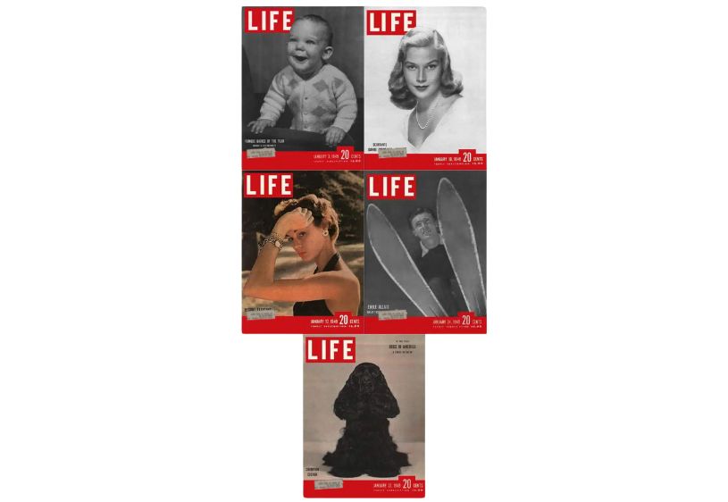 Life Magazine January 31, 1949 capturing the essence of January, part of the lot of 5 full issues from January 1949.