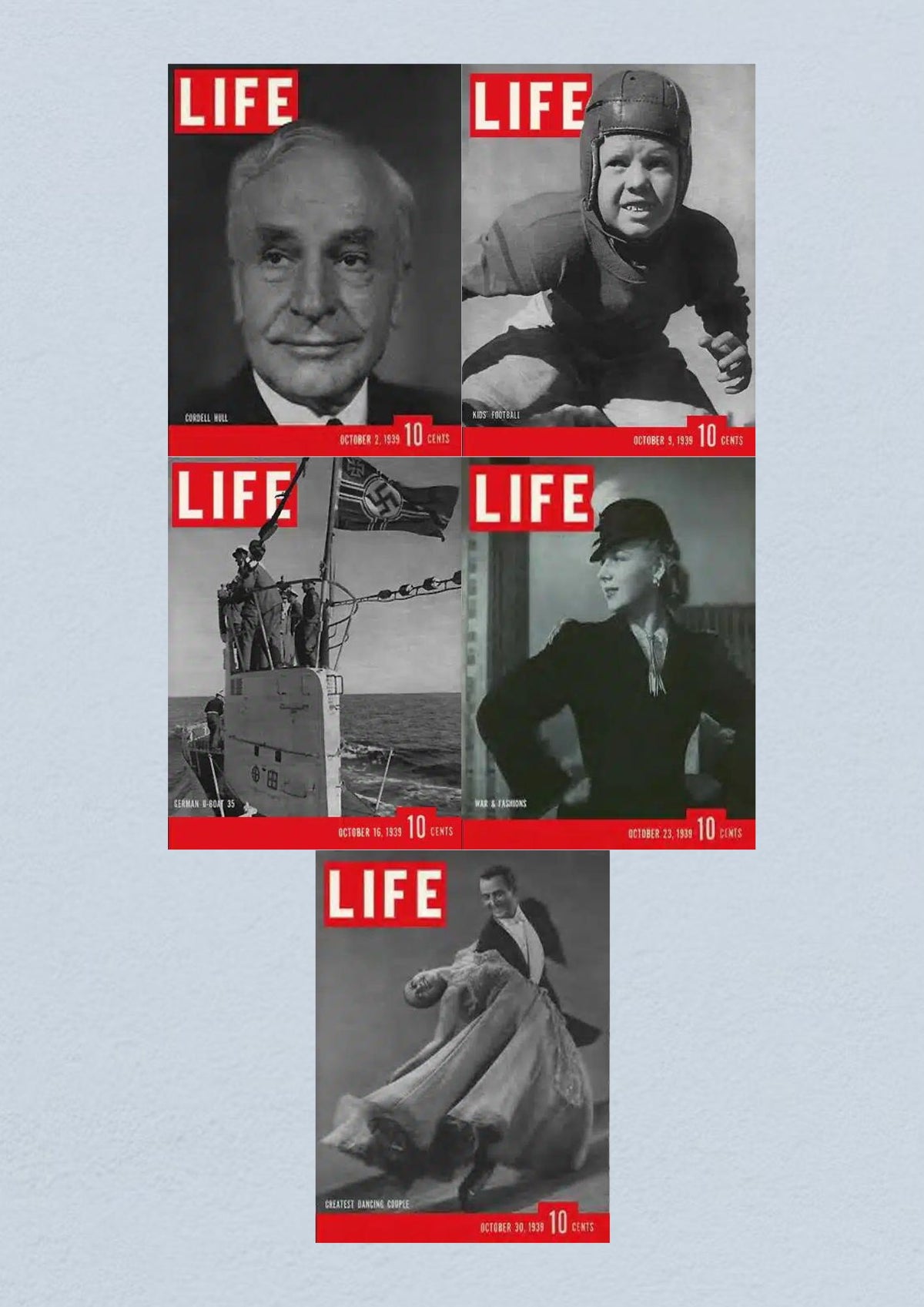 Cover of Life Magazine, October 30, 1939, showcasing a dancer, reflecting cultural trends during the WWII era.